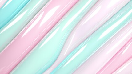 Fototapeta premium Abstract pastel color glossy plastic tubes are forming stylish modern background, useful for cosmetics or food products
