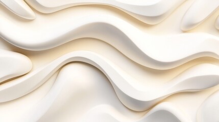 Fototapeta premium Graceful white waves flow together in a modern, stylish design perfect for various projects. Ideal for tech, fashion, beauty, and more. Trendy and creative