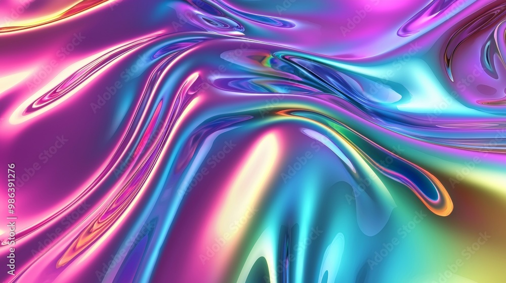 Poster experience a mesmerizing display of vibrant colors swirling and intertwining in a fluid motion, crea