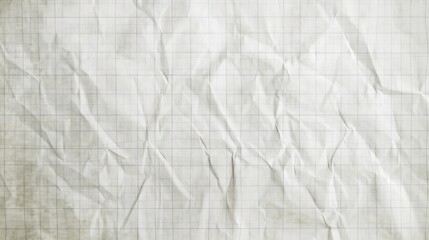 Fototapeta premium Crumpled Grid Paper Texture