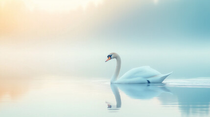 Obraz premium swan on the lake