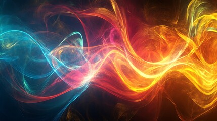 Obraz premium A vibrant abstract swirl of colors blending together, creating a dynamic visual effect.