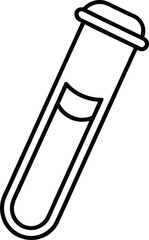 Vector Illustration of Test Tube Icon for Laboratory and Science Themes

