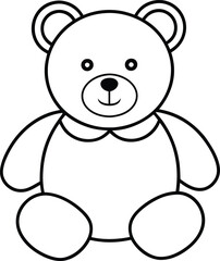 Fototapeta premium Whimsical Teddy Bear Icon Vector for Fun Projects 