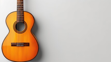 Obraz premium A guitar is on a white background