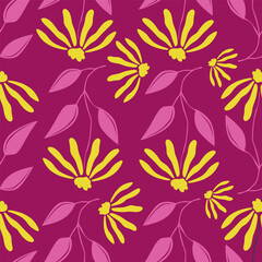 pattern, seamless, wallpaper, vector, vintage, texture, flower, illustration, design, floral, art, decoration, ornament, paper, decor, pink, damask, retro, tile, style, color, leaf, old, brown, 