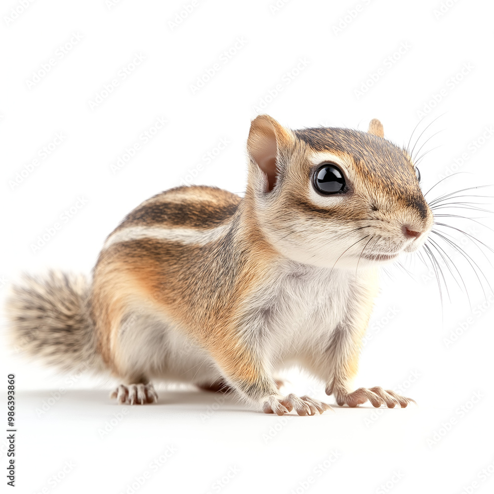 Wall mural Chipmunk Isolated