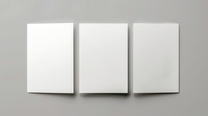 Blank white poster mockup on concrete wall.