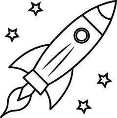 Modern Rocket Icon Vector Art for Innovative Projects
