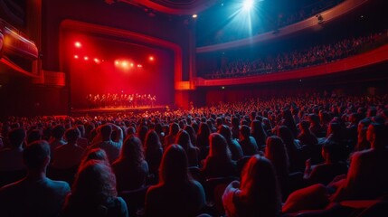 Theater audience captivated by live performance
