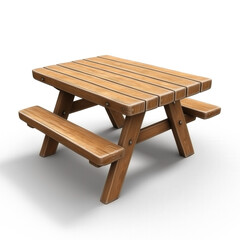 Picnic Bench Isolated