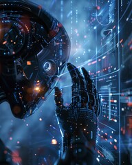 Light bulb with brain inside digital picture