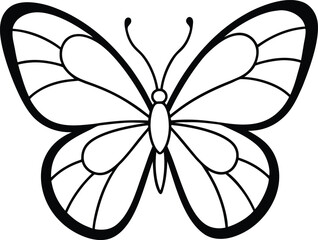 Elegant Butterfly Icon Vector Art for Nature Inspired Designs
