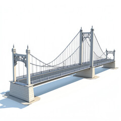 Obraz premium Suspension Bridge Isolated