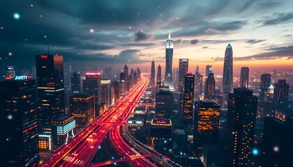 city at twilight