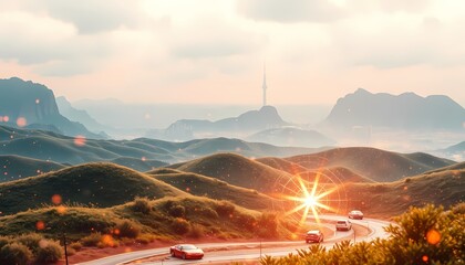sunrise over the mountains