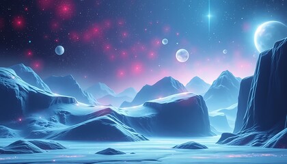 Landscape background with globe