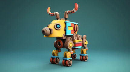 Caribou Toy 3d cartoon