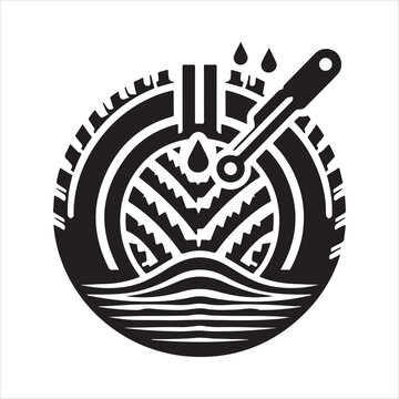 recommend clip art: Tire icon silhouette on white background
                    