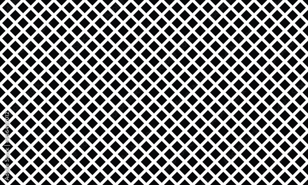 Poster diagonal lattice pattern with intersecting lines. black and white symmetrical and structured geometr