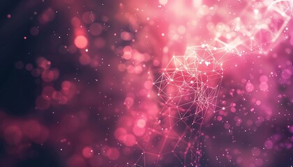 Abstract polygonal space low poly dark background with connecting dots and lines