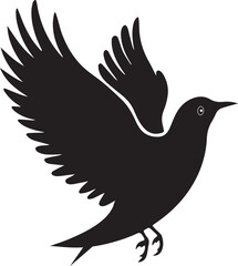 bird silhouette vector illustration, perfect for logo design, art projects, and graphic design.