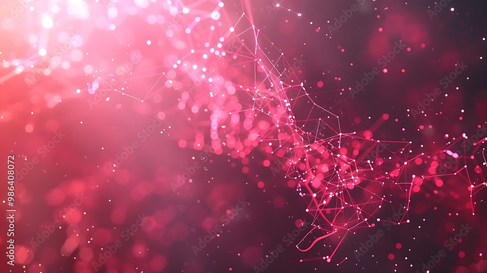 Poster abstract polygonal space low poly dark background with connecting dots and lines
