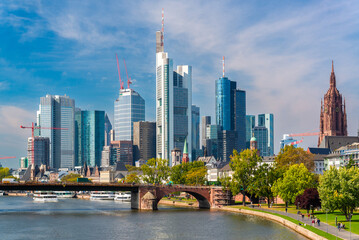 Frankfurt, Germany skyline on the Main River