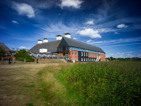 Snape, Suffolk, UK - August 21st 2024 -  view of the historic Snape Maltings