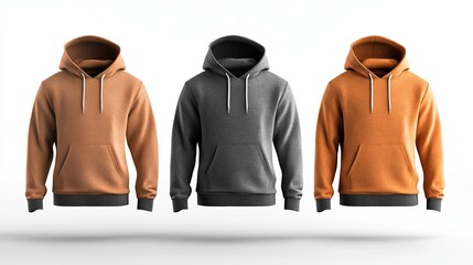 Vest hooded sweatshirt mockup for print A 3D rendering of a hooded vest sweatshirt ideal for custom design print or branding projects