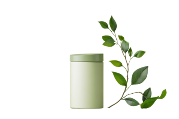 Recyclable packaging with plantbased ink, sustainable and green design,Isolated on transparent background