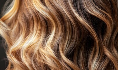 Fototapeta premium Close-up of wavy blonde hair.