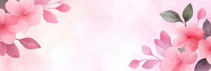 Fototapeta premium Mauve pink paper with burgundy highlights, blush pink background texture, and watercolour blotches and stains on the border Mother's Day, Valentine's Day, and love colour.