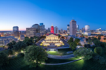 Nashville, Tennessee, USA Skyline with the State Capitol