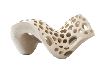 Innovative biomimicry in architecture, natural forms and materials, eco-conscious design,Isolated on transparent background.