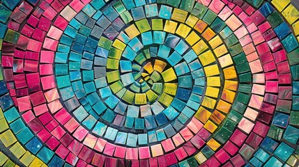 Fototapeta premium Colorful Mosaic Spiral