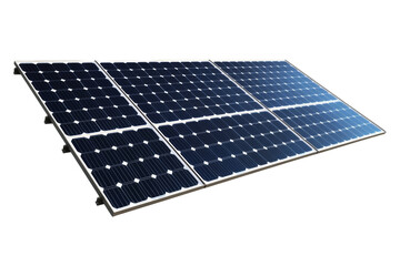 Highefficiency solar panel, clean design, sharp details ,Isolated on transparent background.