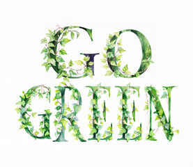 go green text