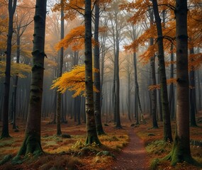 Obraz premium Autumn forest