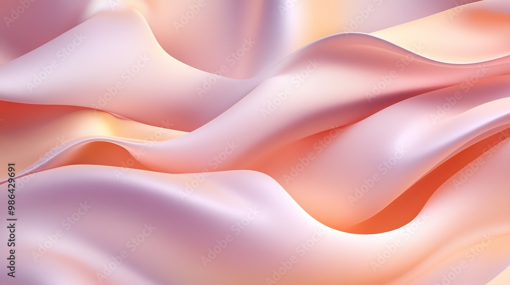 Aufkleber abstract wave patterns in vibrant yellow and teal colors against a dark background create a modern, 
