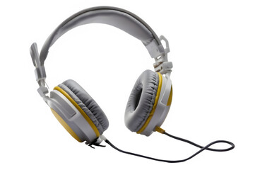 White headphones on Png or transparent background