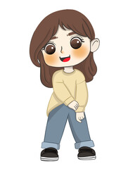 Cute little girl smiling 