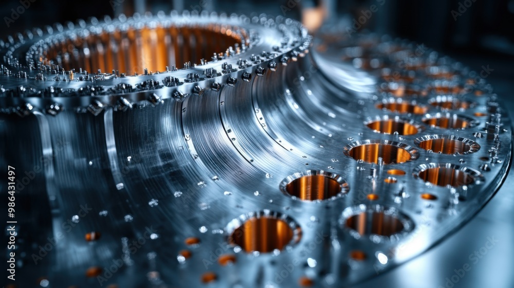Poster close-up of a complex machine part