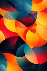 Obraz premium Abstract geometric shapes in vibrant colors create a dynamic, modern background.