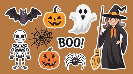 Halloween Element Sticker Set