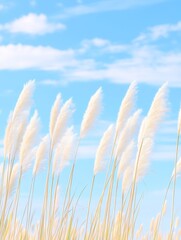 Obraz premium Autumn Landscape with Golden Reeds at Dusk, Perfect for Seasonal and Nature-Inspired Designs Generative AI