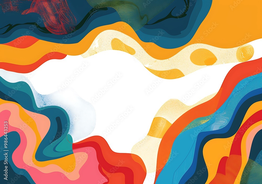 Aufkleber abstract colorful wave pattern background design