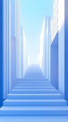 Minimalist 3D Staircase Rendering