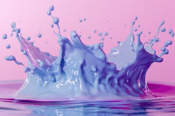 splash of liquid  thick pastel colors  isolated object