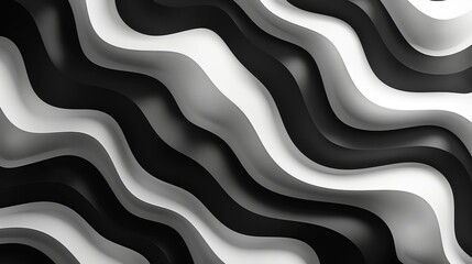 Elegant Organic Shapes in Black and White for Wall Art and Home Decor